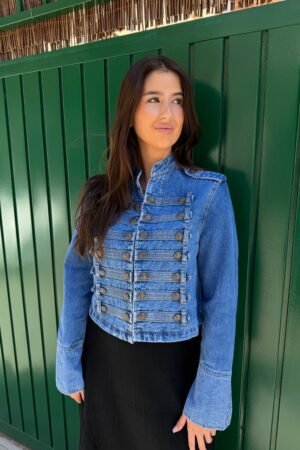 Chaqueta vaquera militar