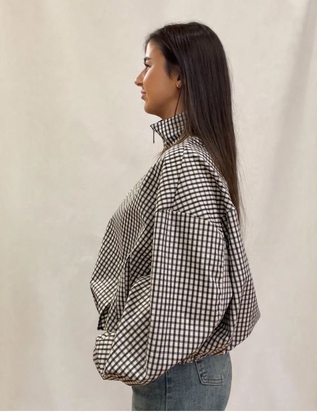 Chaqueta cuadros oversize. - Imagen 2