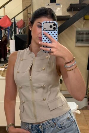 Chaleco cremallera militar