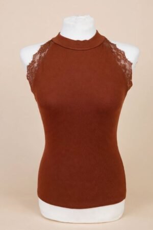 Top puntilla color teja Marta