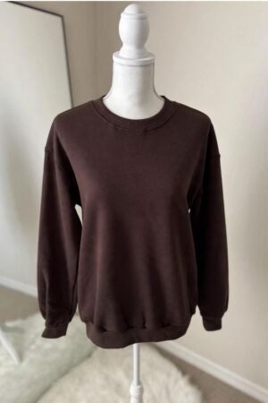 Sudadera Básica Marrón Chocolate algodón - Fit Estándar