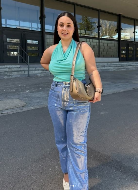 Jeans vaqueros metalizados wide leg