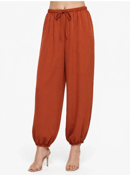 Pantalón bombacho teja