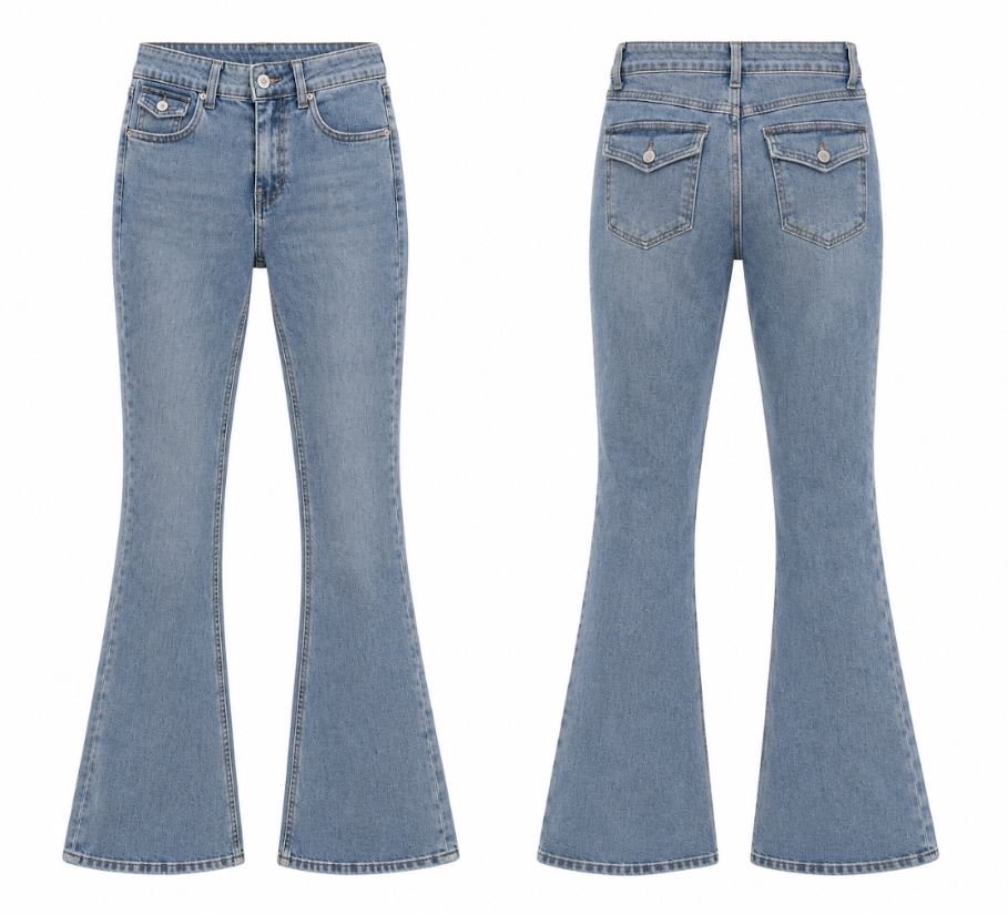 Pantalon vaquero flare amaya.